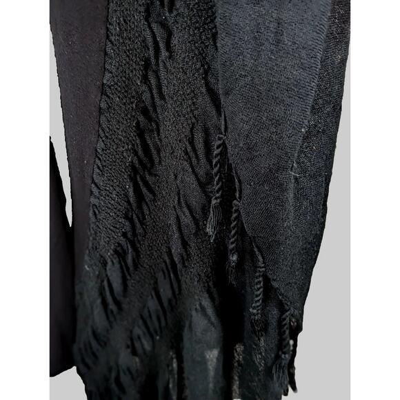 Love Couture Cardigan Shawl Collar Rayon,/Span Corded Intermittent Fringe Size L - Picture 6 of 6